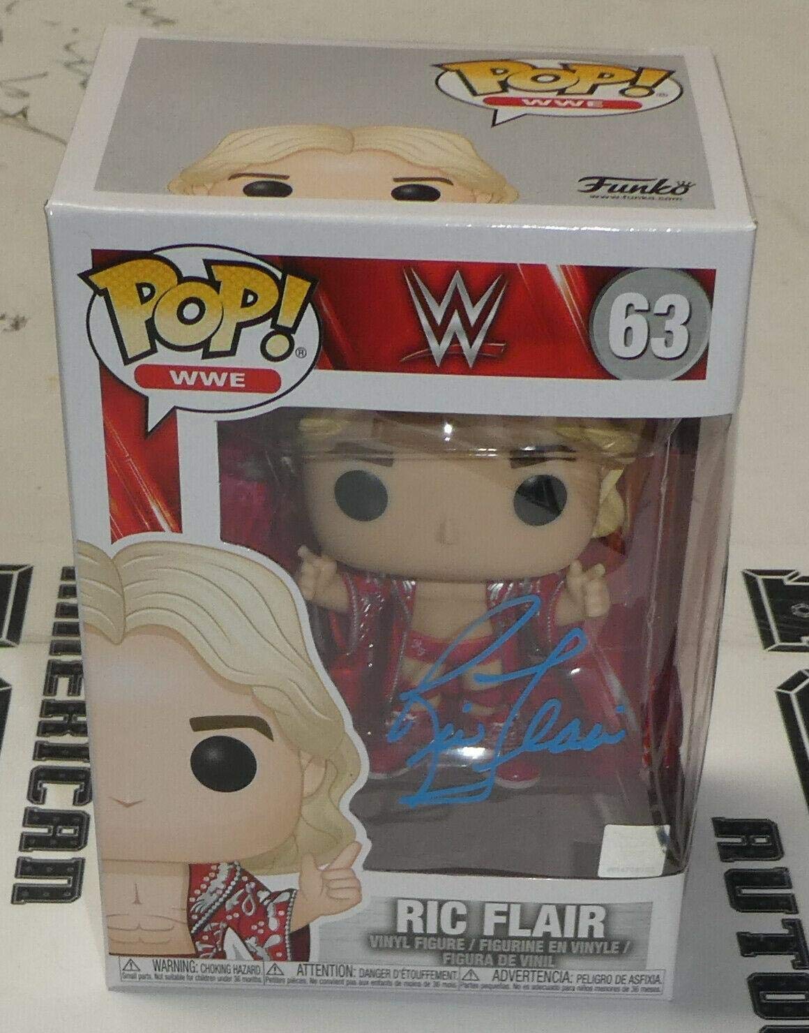 Ric Flair Signed WWE Funko Pop #63 Vinyl Action Figure with Beckett COA - Autographed Wrestling Collectible for Fans, Display & Home Decor
