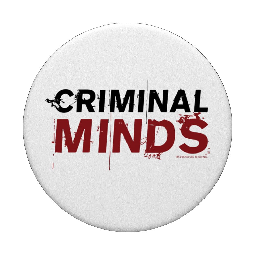 CBS Criminal Minds Logo PopSockets Standard PopGrip - Black Phone Grip for Most Smartphones - Perfect for Fans, Commuters, and Everyday Use