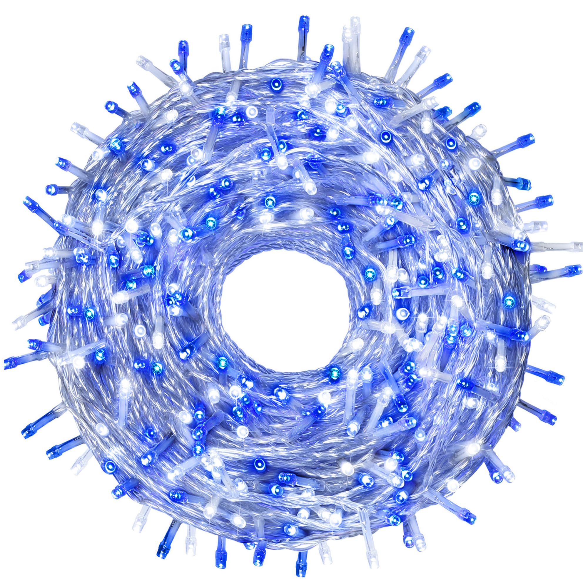 500 LED Christmas Lights Outdoor Waterproof - 164FT Extra Long Fairy String Lights with 8 Twinkle Modes, Blue and White Holiday Decor for Christmas Tree, Garden, Party & Home Decoration - Perfect for Indoor/Outdoor Use in Winter, Weddings, and Festive Events
