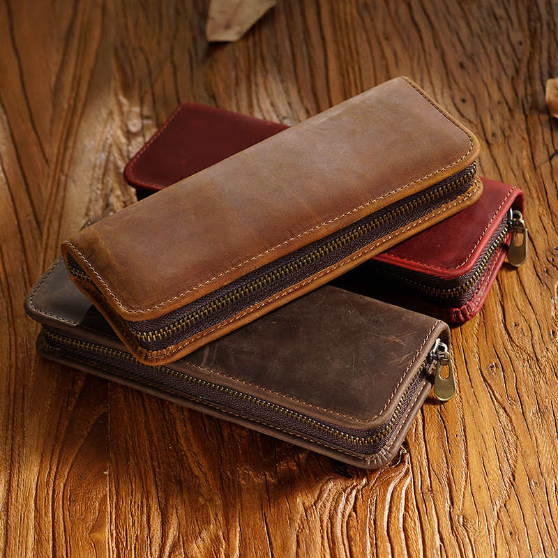 Premium Leather Pen & Pencil Case Holder - Elegant Stationery Organizer for Office, School & Travel - Perfect Gift for Writers & Students