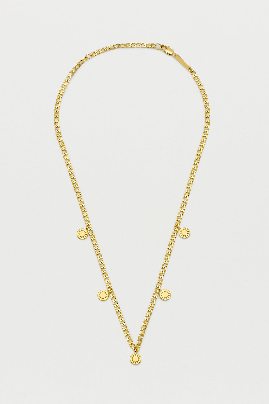 Sun Charms Necklace - Dainty Solar Pendant Jewelry for Women | Perfect for Beach Vacations, Summer Outfits & Boho Fashion