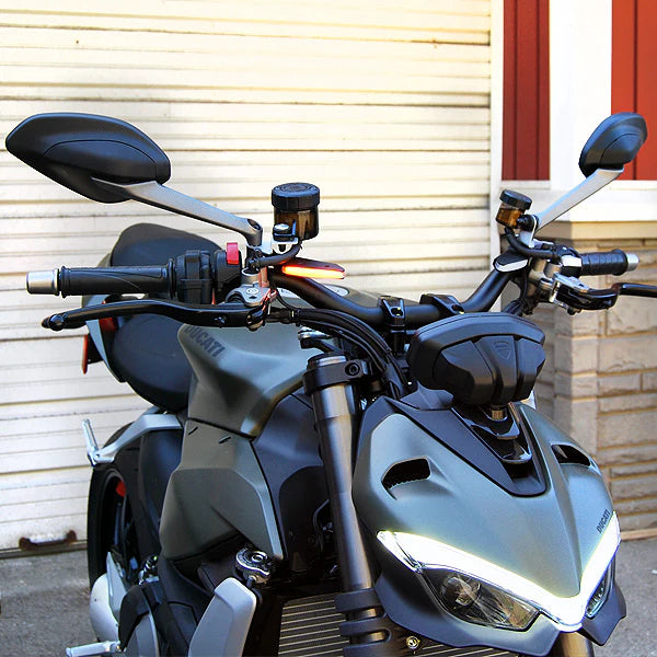 Ducati Streetfighter V4 & V2 LED Front Turn Signals - Compatible with 2020-Present Models - Enhance Visibility & Style for Street Riding & Urban Commuting