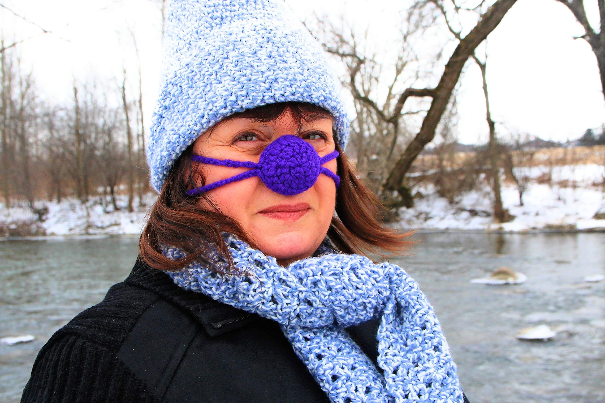 Crochet Nose Warmer - Soft & Warm Winter Accessory for Cold Weather - Perfect for Skiing, Snowboarding & Outdoor Activities