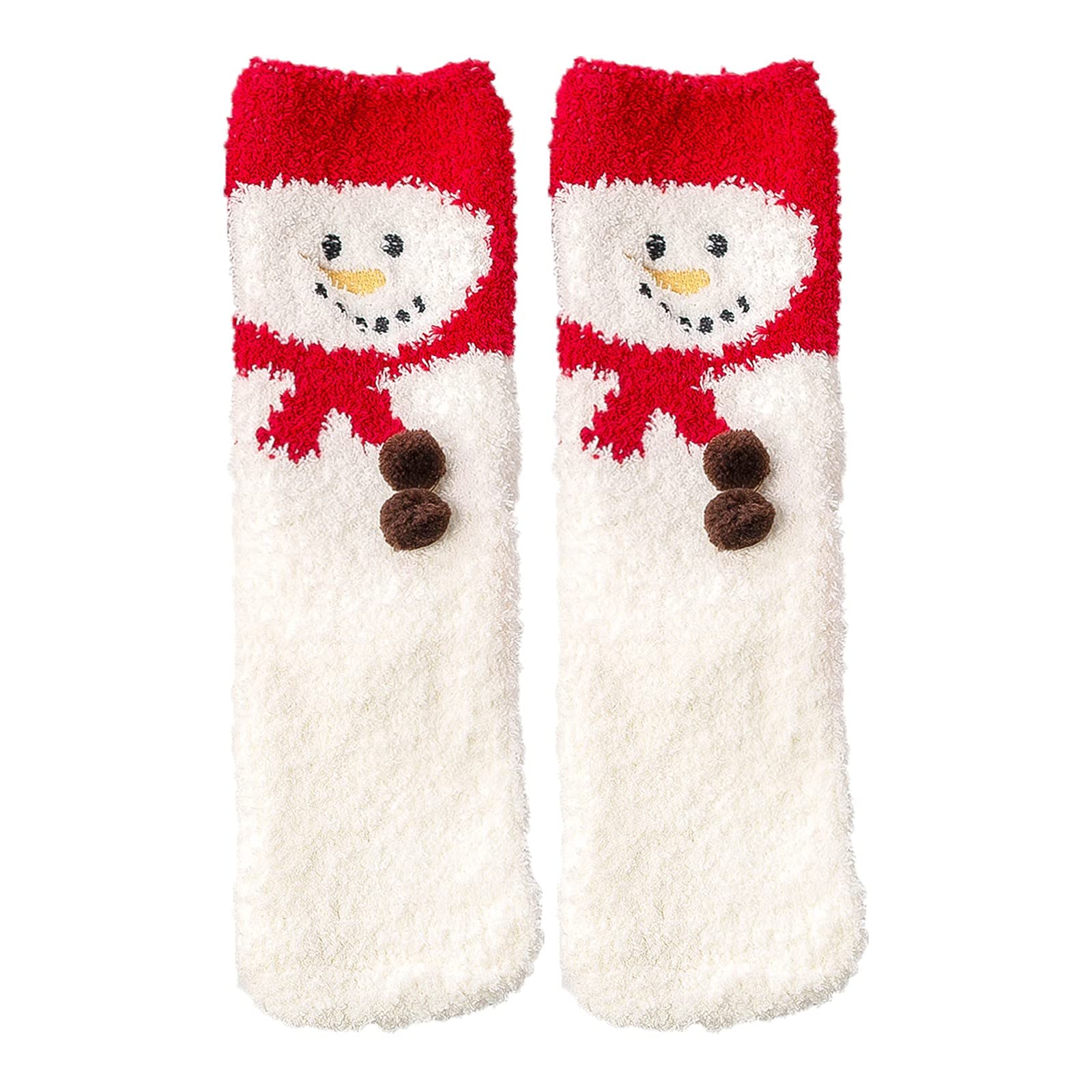 6 Pairs Women's Christmas Fuzzy Socks - Cozy Coral Fleece Home Slippers, Soft Fluffy Cabin Socks for Girls & Women | Perfect for Winter, Gifts & Holiday Comfort