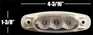 10 Pack Amber LED Clearance Marker Lights with Clear Lens - Durable, Waterproof for Trucks, Trailers, Boats & Emergency Vehicles