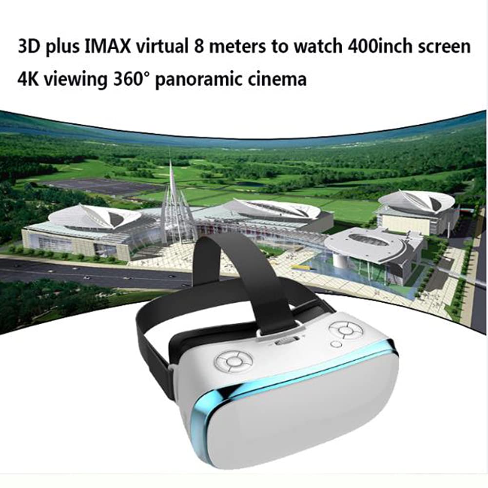 All-in-One Wireless VR Headset for PC & Gaming Consoles - 16GB 3D Virtual Reality Glasses Compatible with PS4, Xbox 360/One, 2K HDMI, Nibiru Android 5.1, 2560x1440 Resolution (White) - Perfect for Immersive Gaming, 3D Movies & Virtual Experiences