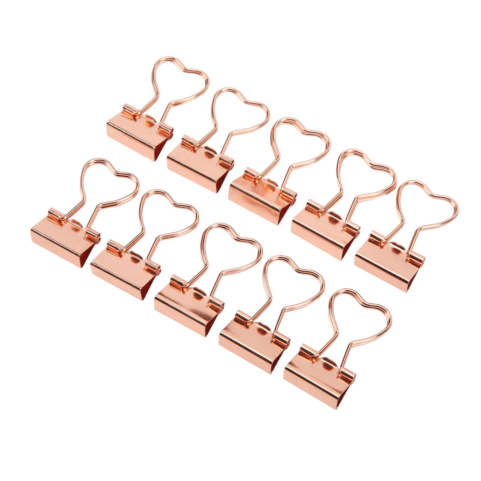 Rose Gold Paper Clips - Strong Clamping Force & Good Elasticity for Office Documents, Bills, Files | Organize Papers Securely for Home & Office Use