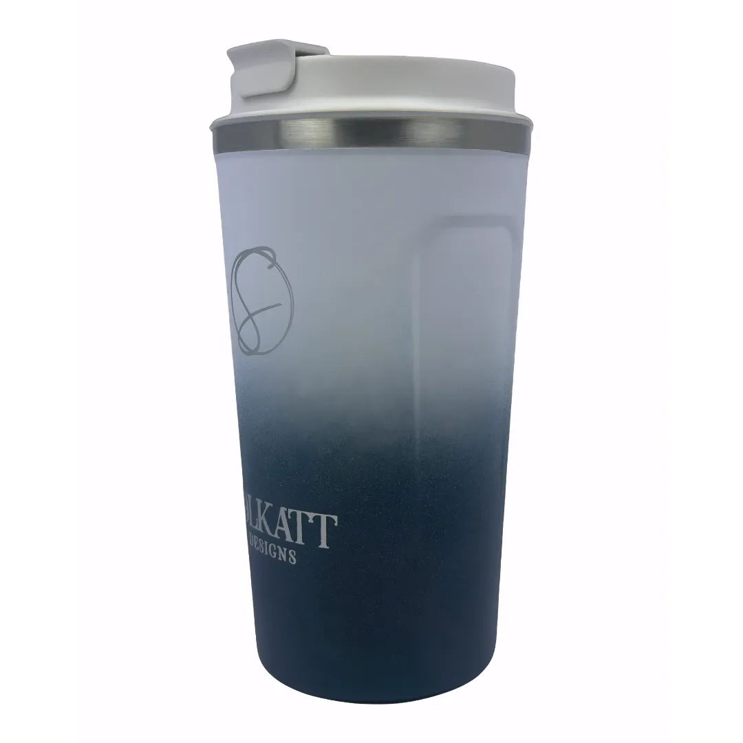 Royal Blue Insulated Travel Coffee Cup - 500ml Stainless Steel Vacuum Flask - Keeps Drinks Hot/Cold for Hours - Perfect for Commuting, Camping & Office Use
