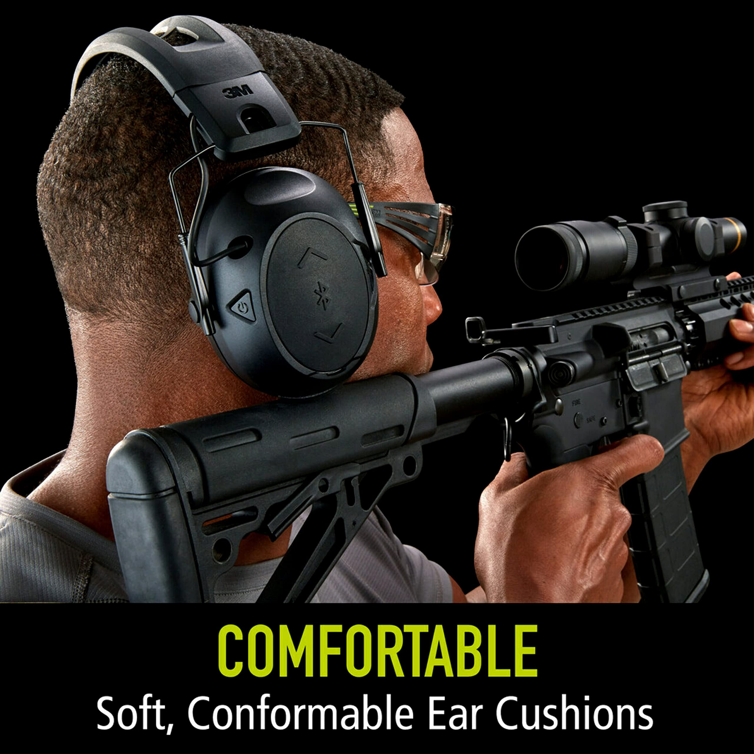 3M Peltor Sport Tactical 500 Smart Electronic Hearing Protector with Disposable Earplugs - Shooting Range, Hunting & Outdoor Noise Protection Gear