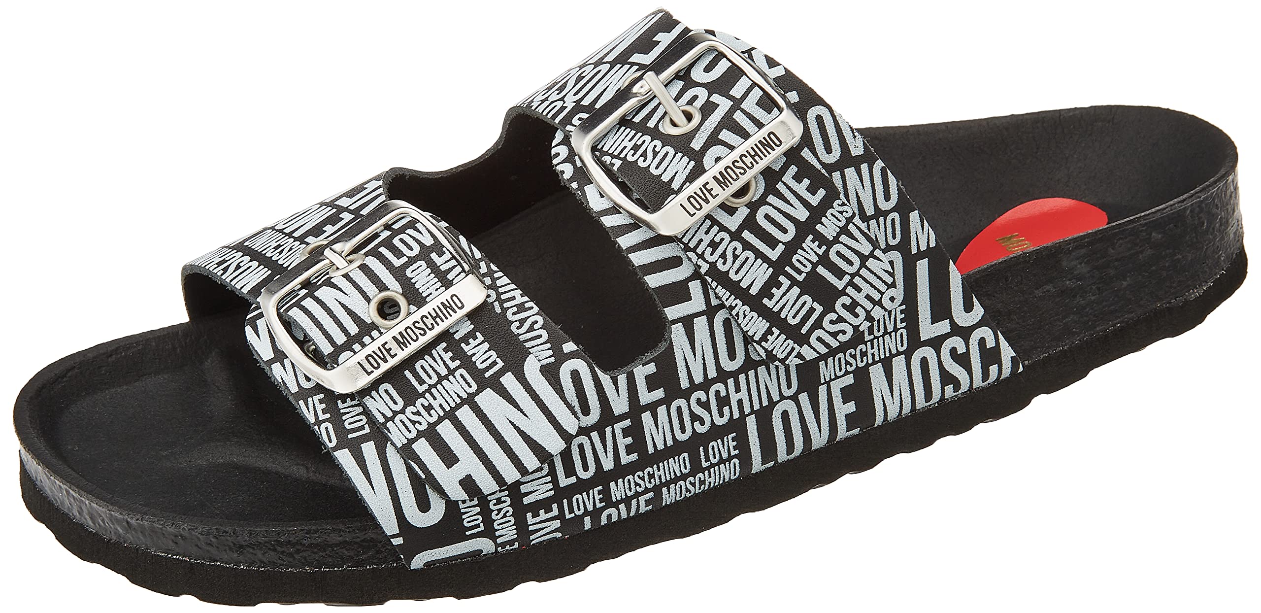 Love Moschino JA28073G1EIJ0 Women's Black Flip Flop Sandals - Comfortable Summer Beach Shoes for Pool, Vacation & Casual Wear