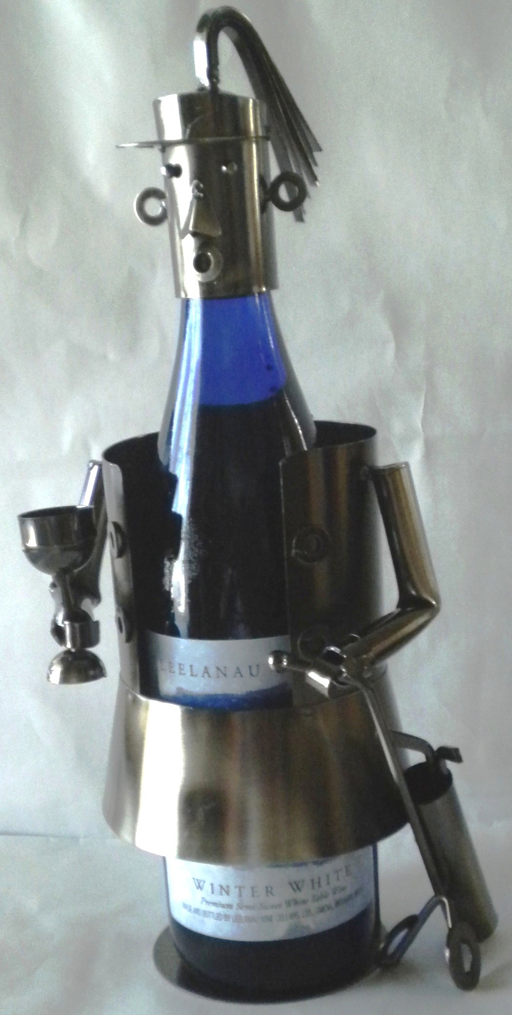 Elegant Metal Wine Bottle Holder - Perfect Gift for Women, Golfers & Wine Lovers - Great for Parties, Home Decor & Golf Events