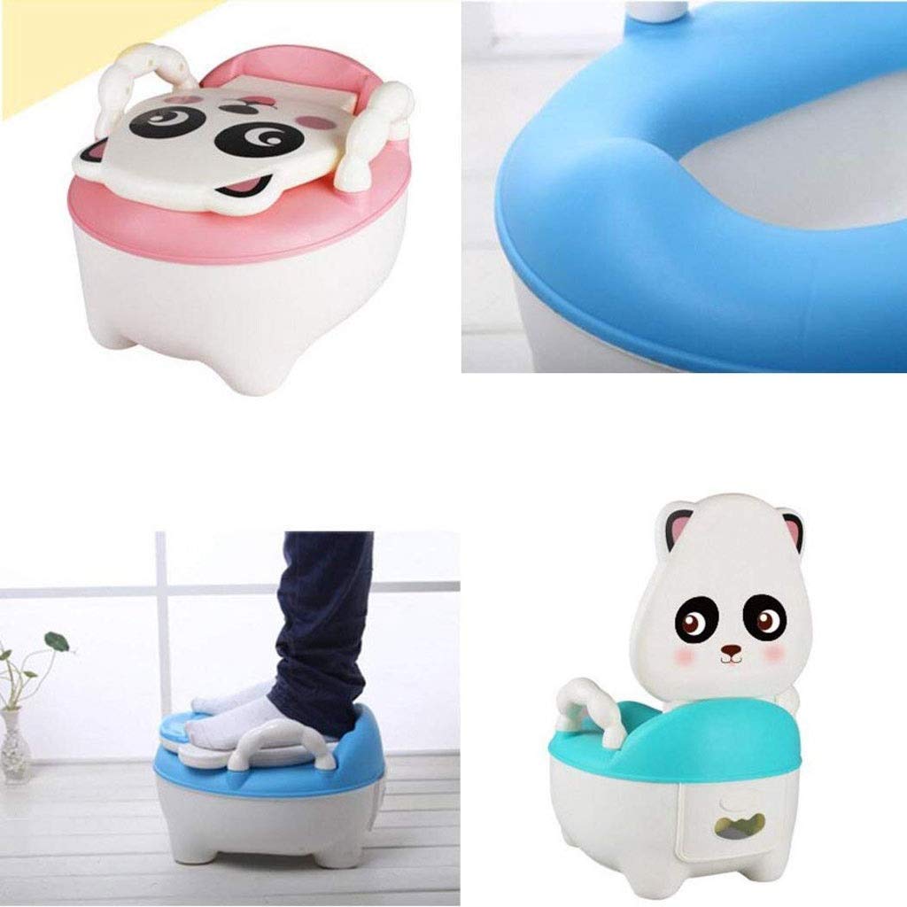 Portable Foldable Baby Potty Training Seat - Cute Banana Shaped Toilet Trainer for Toddlers, Boys & Girls (Blue) | Indoor & Outdoor Use, Travel Friendly, Home & Daycare Essential
