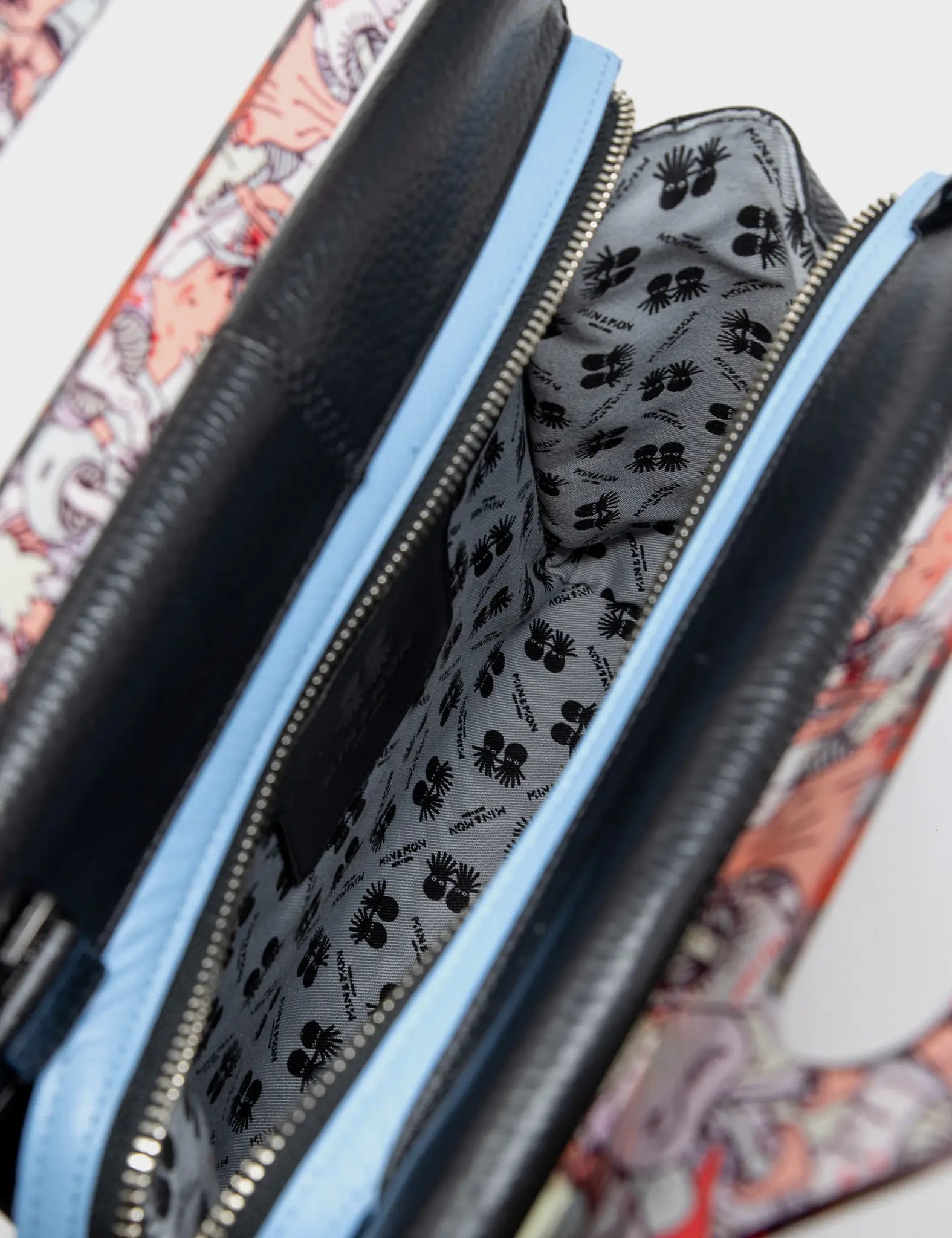 Stylish Manuel Black Leather Crossbody Handbag with Woodlands Print - Perfect for Travel, Shopping & Everyday Use