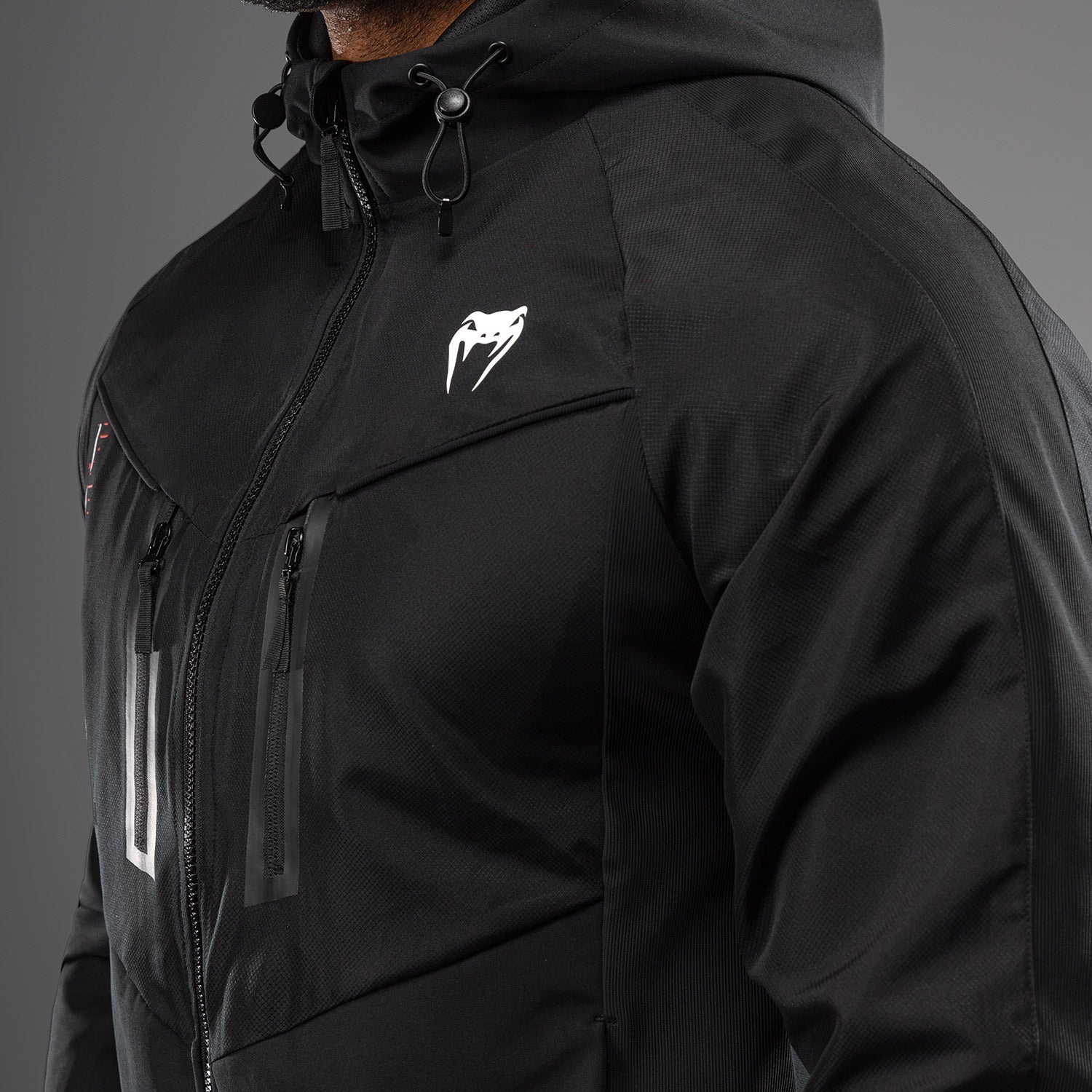 Venum Tactical XT Track Jackets for Men - Lightweight Training & Running Jacket - Black/Fire Red - Perfect for MMA, Gym Workouts & Outdoor Sports