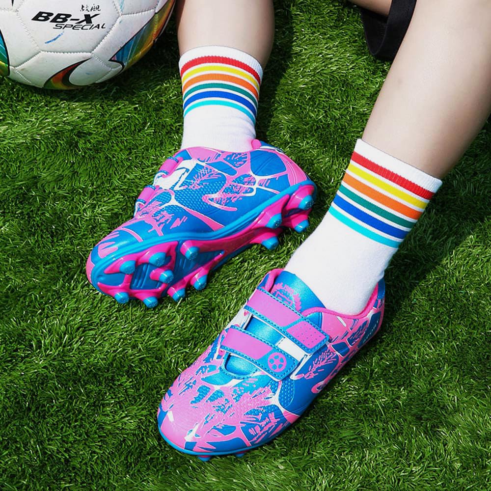 Boys Soccer Shoes for Kids - Football Boots for Outdoor Sports & Running