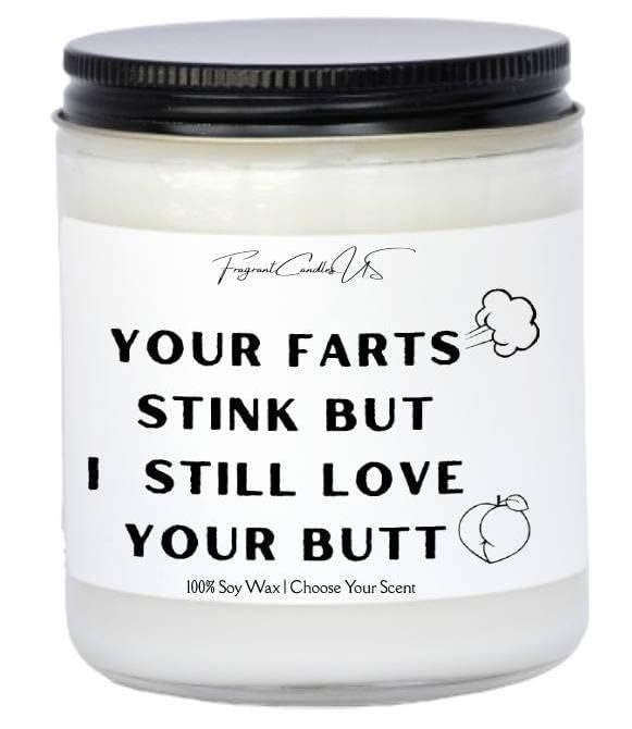 Funny Fart Scented Candles - Naughty Gifts for Husband, Boyfriend & Dad | Novelty Birthday Gifts for Men | Unique Gag Gift Ideas for Pranks & Parties | Perfect for Joke Gifts, White Elephant Exchanges & Humorous Home Decor