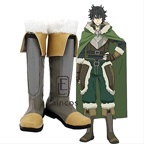 Shield Hero Naofumi Iwatani Cosplay Boots - Custom Made Anime Tate no Yuusha no Nariagari Shoes Size 40 for Men | Perfect for Cosplay Events, Halloween & Anime Conventions