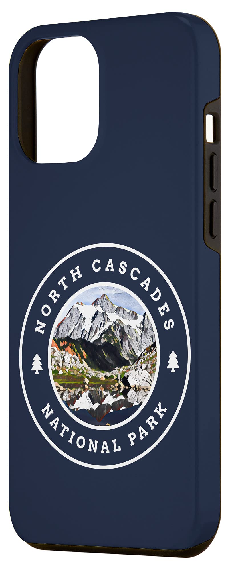 iPhone 12 Pro Max Case - Retro North Cascades National Park Washington Design - Durable Protective Phone Cover for Hiking, Camping & Outdoor Adventures