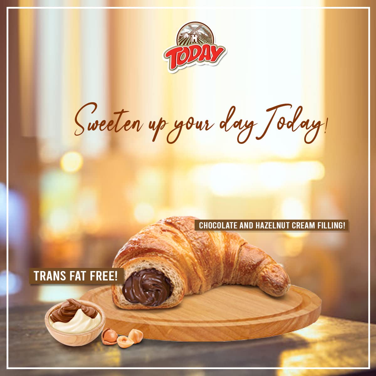 Elvan Today Chocolate & Vanilla Croissants (6 Pack) - Individually Wrapped, Buttery Soft Breakfast Pastries | Ready to Eat, Perfect for Breakfast, Lunchbox Snacks, Office Treats & Afternoon Tea