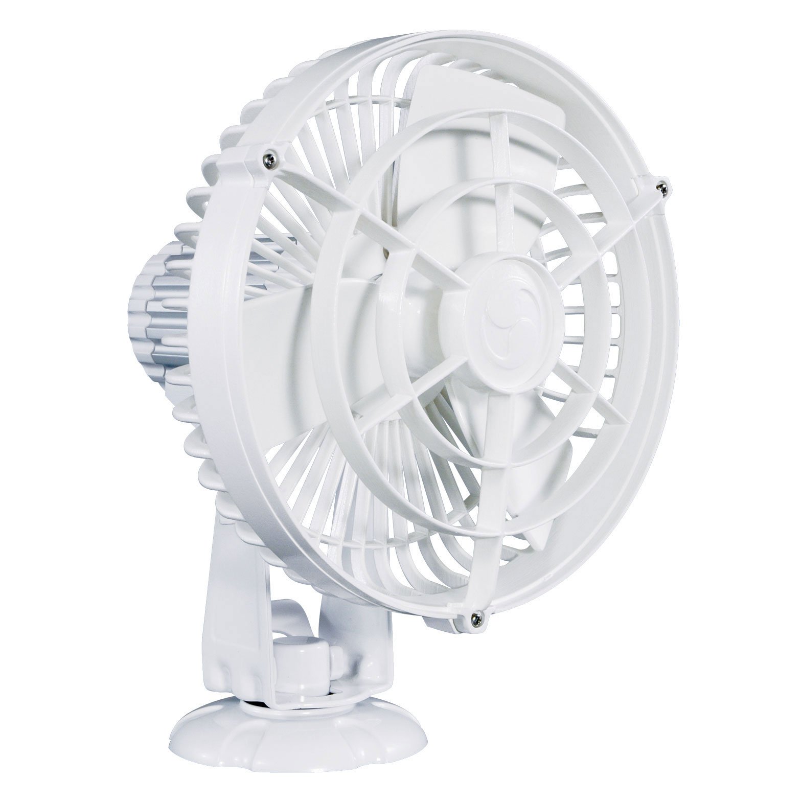 Caframo 817CA-WBX Kona 3-Speed Weatherproof White Marine Fan with Suction Cup, 12V DC Power for Boats, RVs & Camping - Perfect for Outdoor & Indoor Use