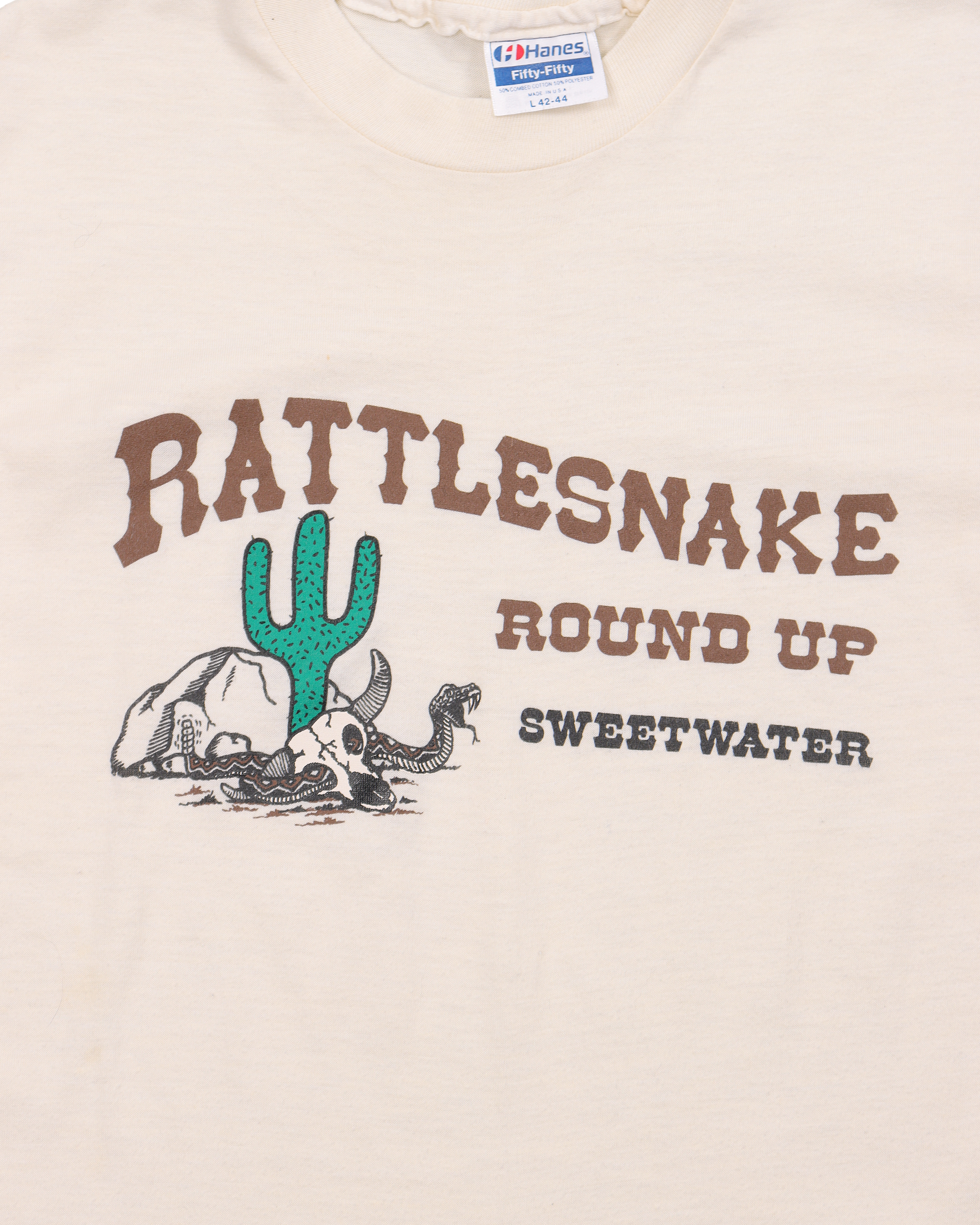 Vintage 1980s Rattlesnake Graphic T-Shirt - Retro Western Style Cotton Tee for Men & Women - Perfect for Concerts, Parties & Casual Wear
