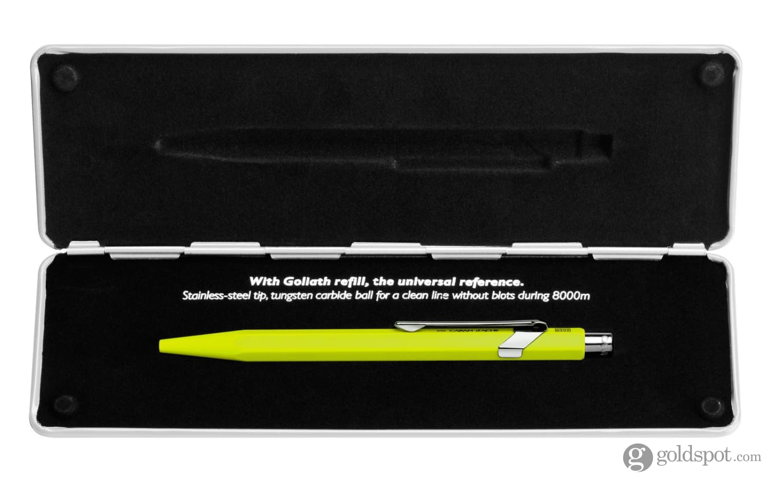 Caran d'Ache 849 Popline Ballpoint Pen - Fluorescent Yellow - Premium Swiss Writing Instrument for Office, School & Gift Giving