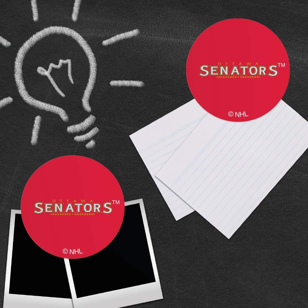 Ottawa Senators NHL Logo Refrigerator Magnet Set - 6 Pack Vinyl Fridge Magnets for Hockey Fans - Perfect for Lockers, Offices, Dorms & Game Day Decor
