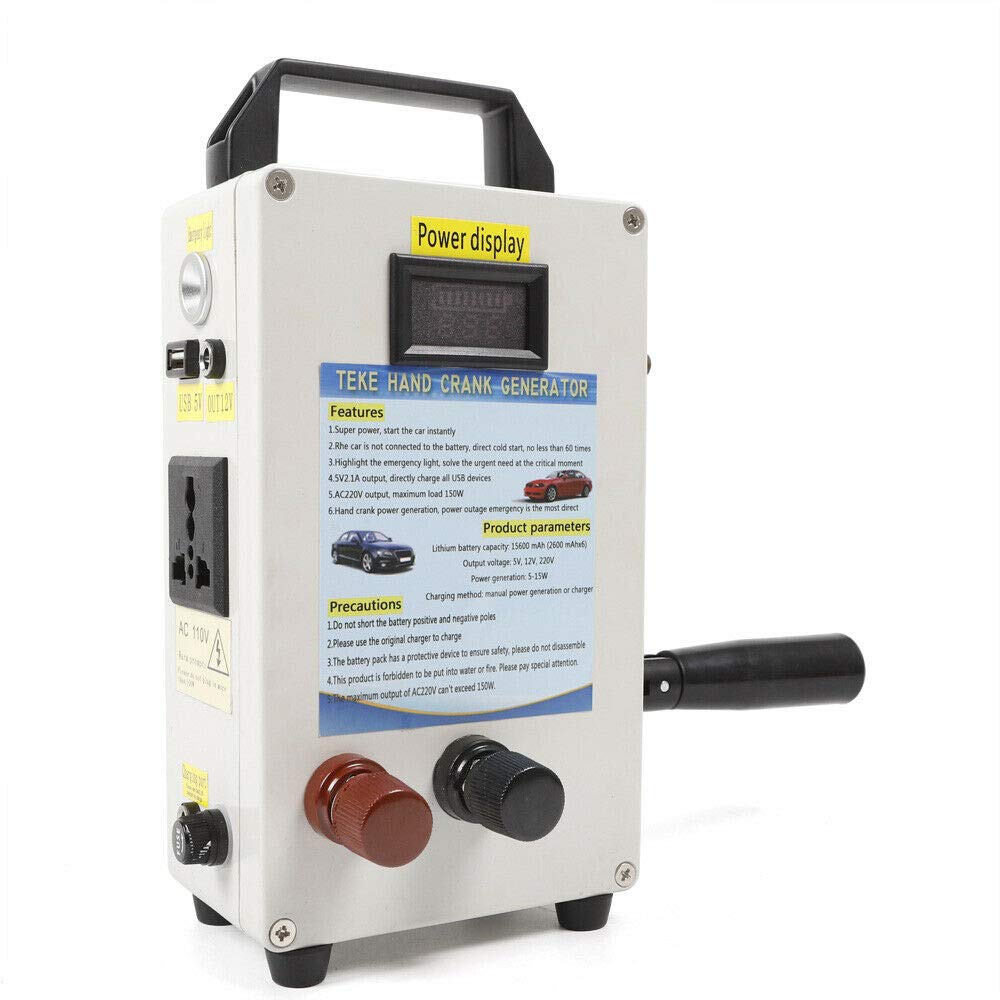 Portable Hand Crank Emergency Power Generator with USB Output - Perfect for Camping, Outdoor Adventures & Emergency Power Backup
