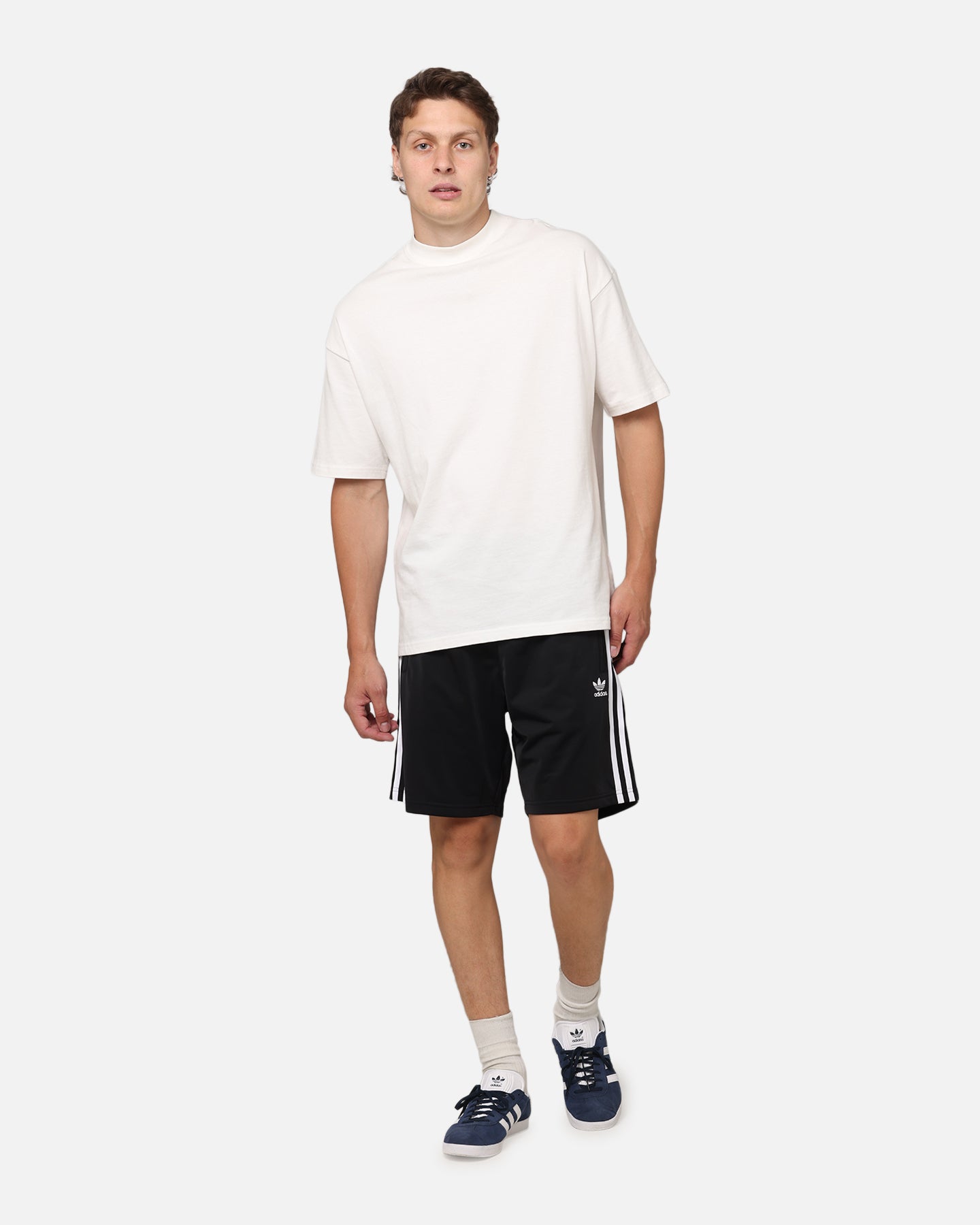 Adidas Firebird Track Shorts for Men & Women - Black & White Athletic Running Shorts | Gym, Workout, and Casual Wear