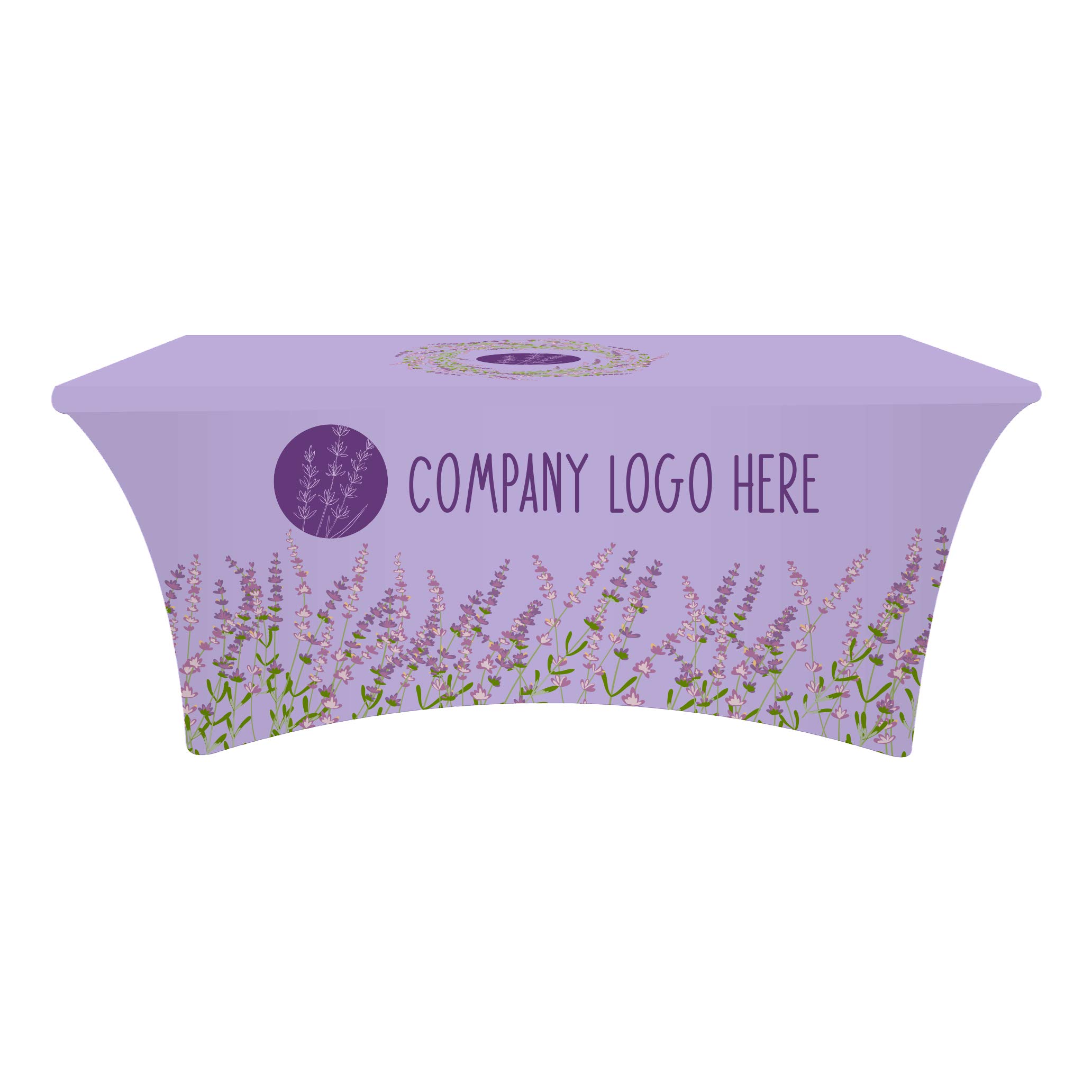 Custom 4FT Spandex Stretch Tablecloth - Premium Trade Show Table Cover for Exhibitions, Events & Displays | Waterproof & Wrinkle-Resistant | Perfect for Booths, Conventions & Banquets