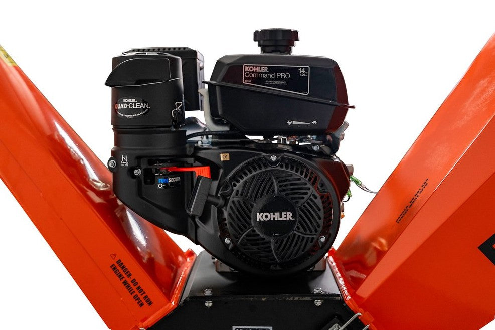 DK2 OPC506E 6-14 HP Gas Powered Chipper Shredder with Extended Axles & Trailer Tow Hitch - Heavy Duty Yard Waste Mulcher for Landscaping, Gardening & Property Maintenance