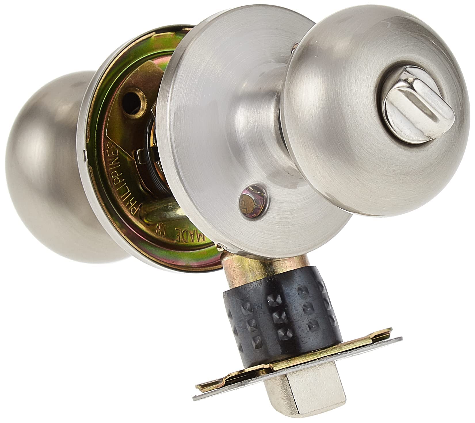 Master Lock BCO0315 Satin Nickel Door Knob with Keyed Lock - Secure Interior Bedroom, Bathroom & Office Doors