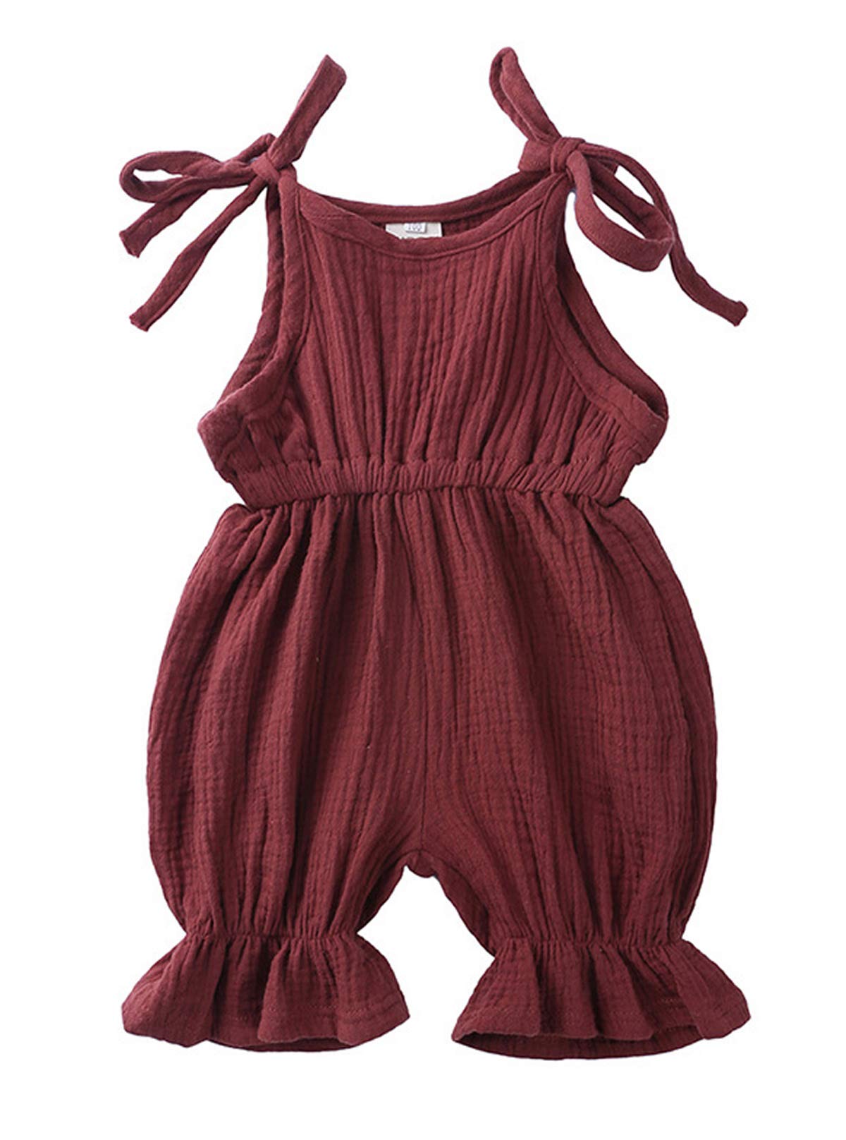 Adorable Summer Baby Girl Romper - Sleeveless Adjustable Strap Jumpsuit for Newborns & Infants | Perfect for Playtime, Beach Outings & Family Photos