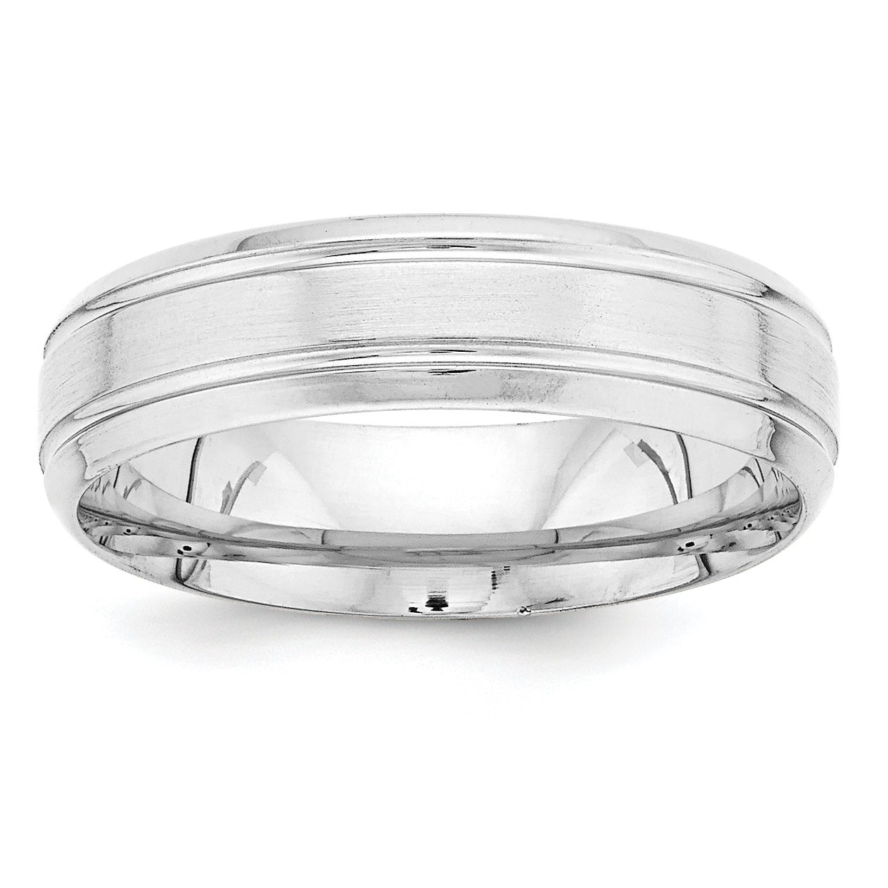 14k White Gold Comfort Fit Wedding Band Ring for Men & Women