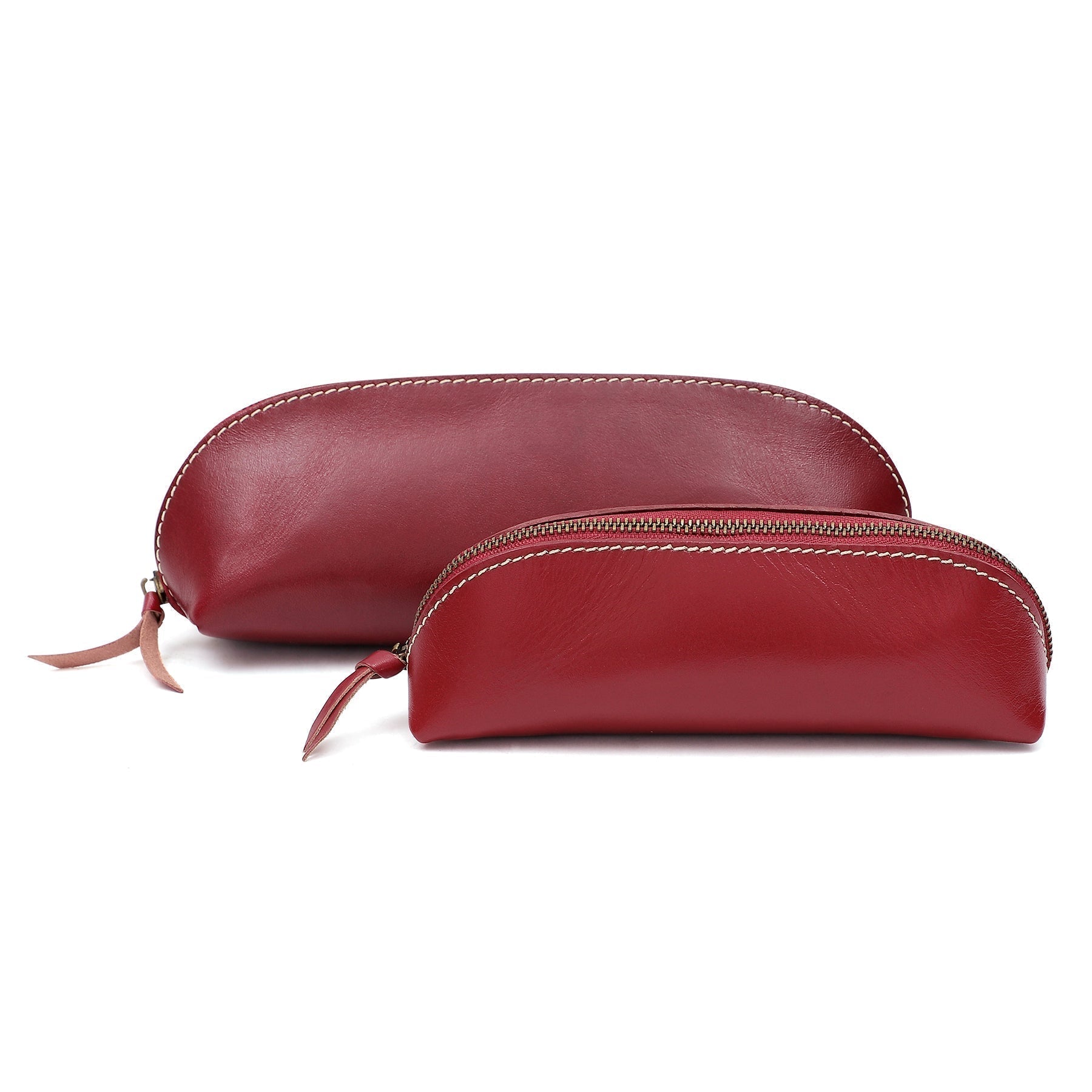 Handmade Unisex Leather Glasses Case & Pen Holder - Premium Eyewear and Writing Accessories Organizer for Travel, Office, and Daily Use