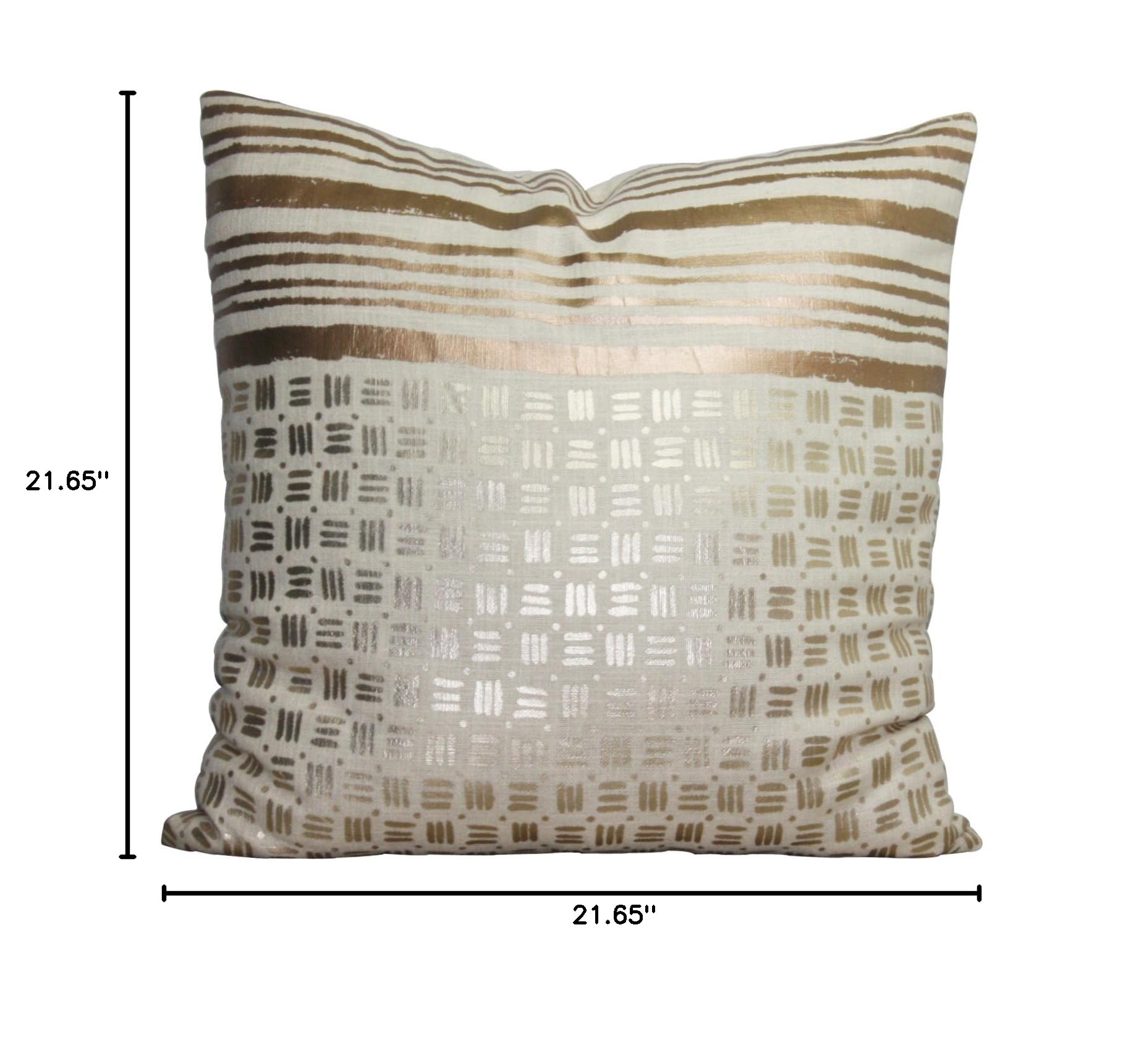 Luxury A&B Home Decorative Throw Pillow with Gold Accents - Perfect for Sofa, Bed & Living Room Decor