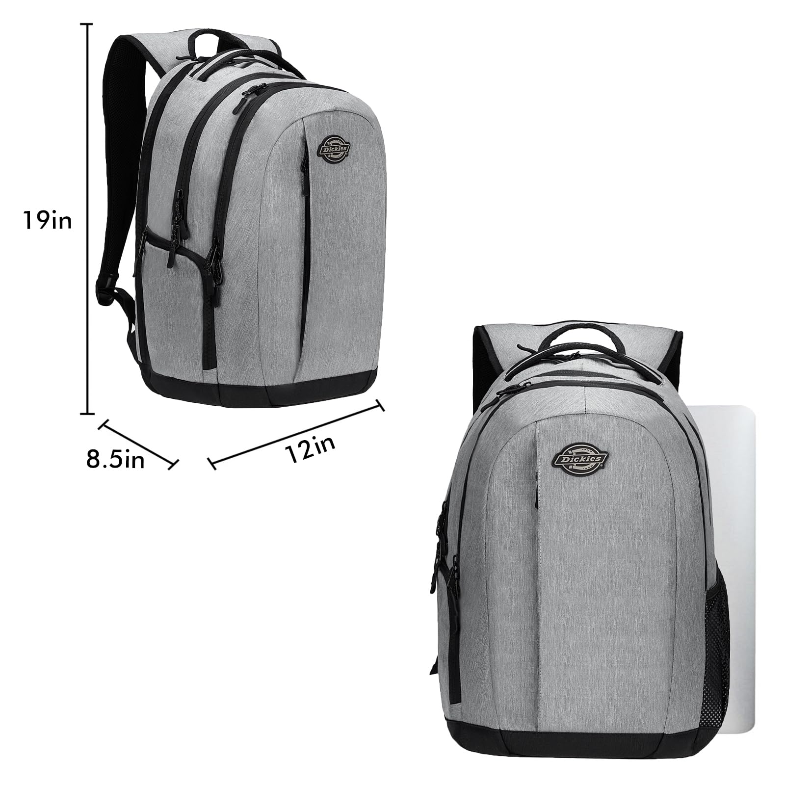 Dickies Water Resistant Laptop Backpack for College & Work - Durable 15.6 Inch Computer Bag with USB Charging Port | Perfect for School, Office, Travel & Commuting