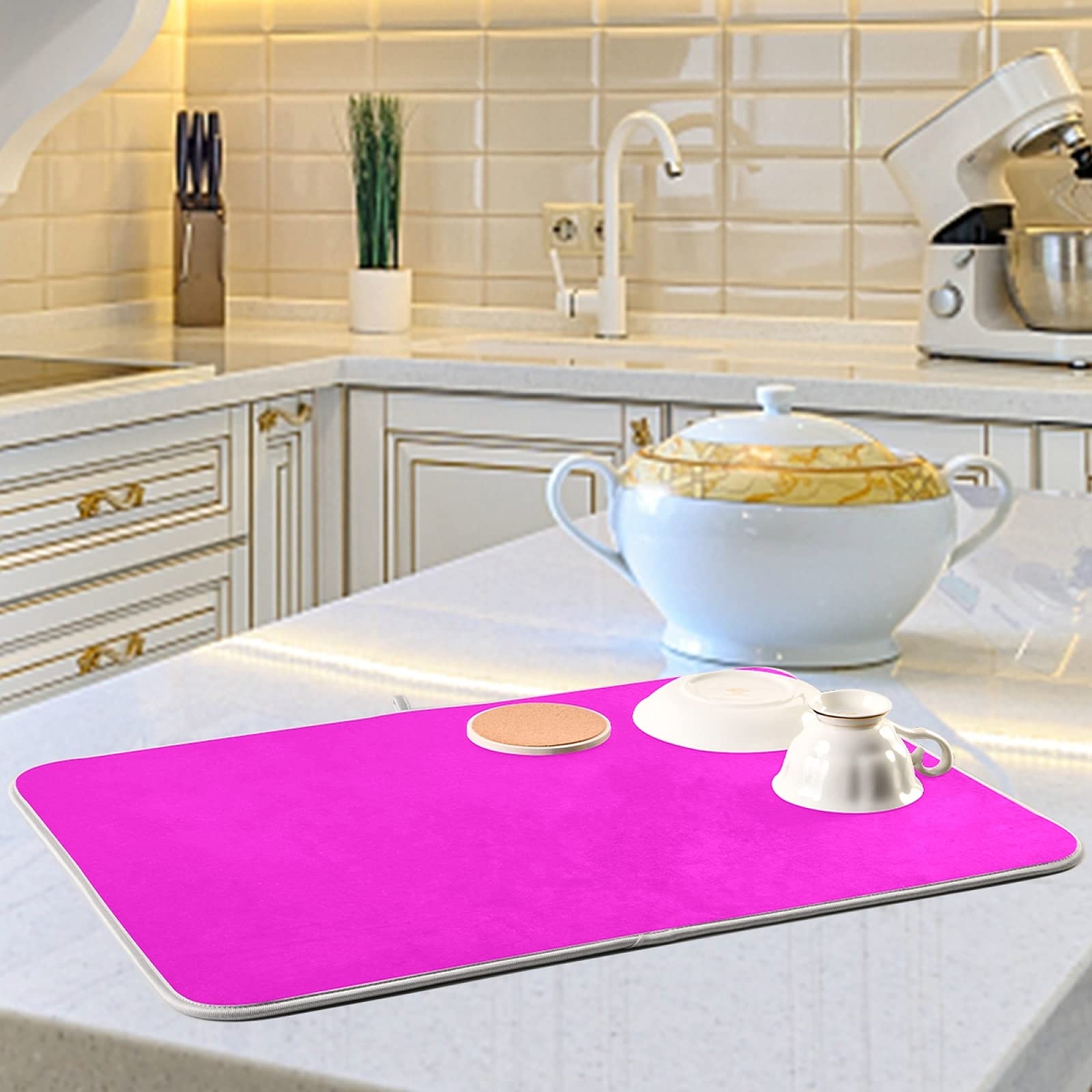 Premium Absorbent Microfiber Dish Drying Mat - 16