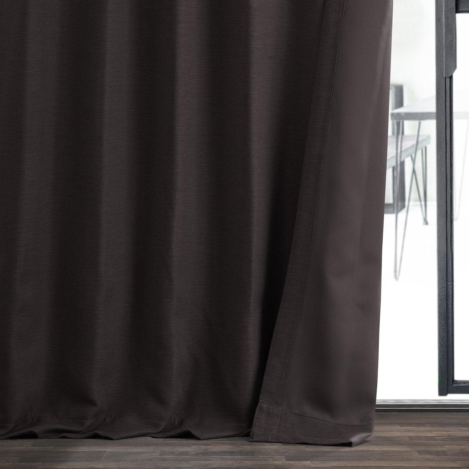 Smoked Truffle Textured Bellino Blackout Curtains for Bedroom - Elegant Room Darkening Window Treatment for Better Sleep & Light Control