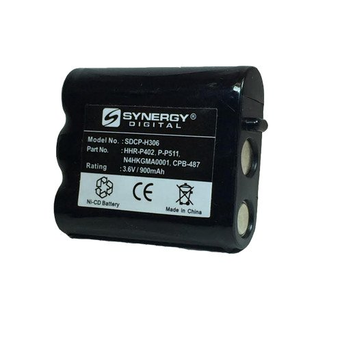 Synergy Digital Cordless Phone Batteries (2-Pack) - Ni-CD 3.6V 900mAh Replacement for Panasonic KX-TG2219 - Long-Lasting SDCP-H306 Battery Combo - Perfect for Home & Office Cordless Phones