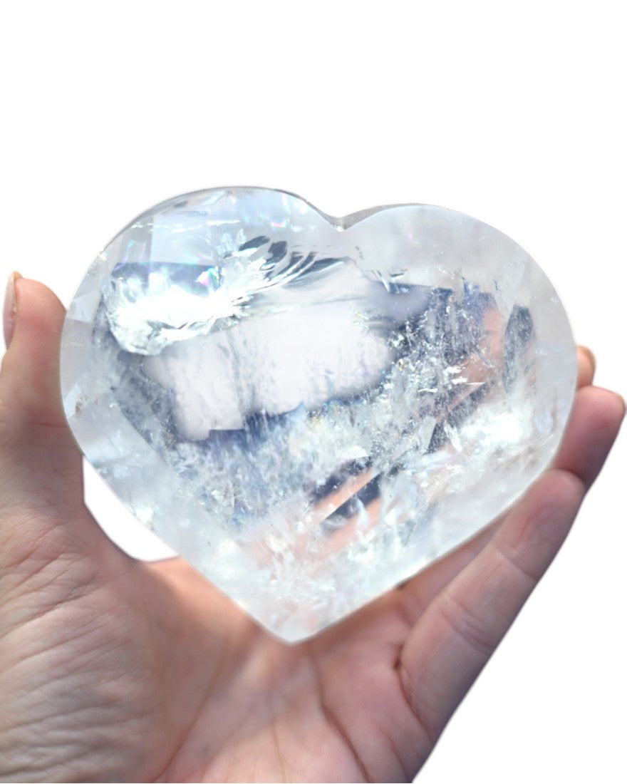 Natural Clear Quartz Heart Crystal on Stand - Healing Stone for Meditation, Reiki & Home Decor | Perfect for Spiritual Gifts, Yoga Spaces & Energy Cleansing