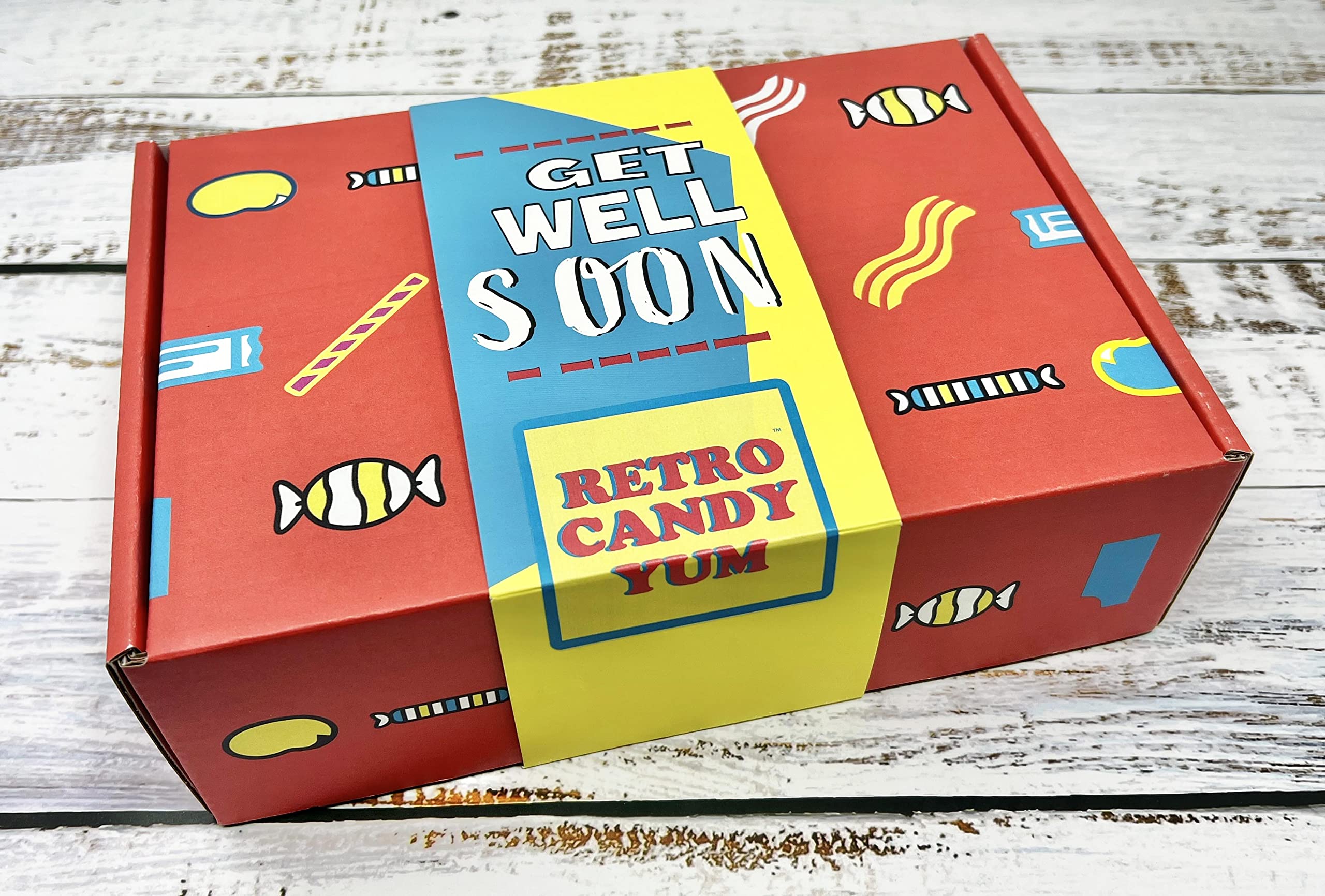 Retro Sour Candy Variety Pack - Get Well Soon Gift Box for Kids, Boys, Girls, Men & Women | Assorted Candy Care Package for Sick Days, Hospital Visits & Feel Better Gifts | Perfect for Birthdays, Holidays & Cheer Up Presents