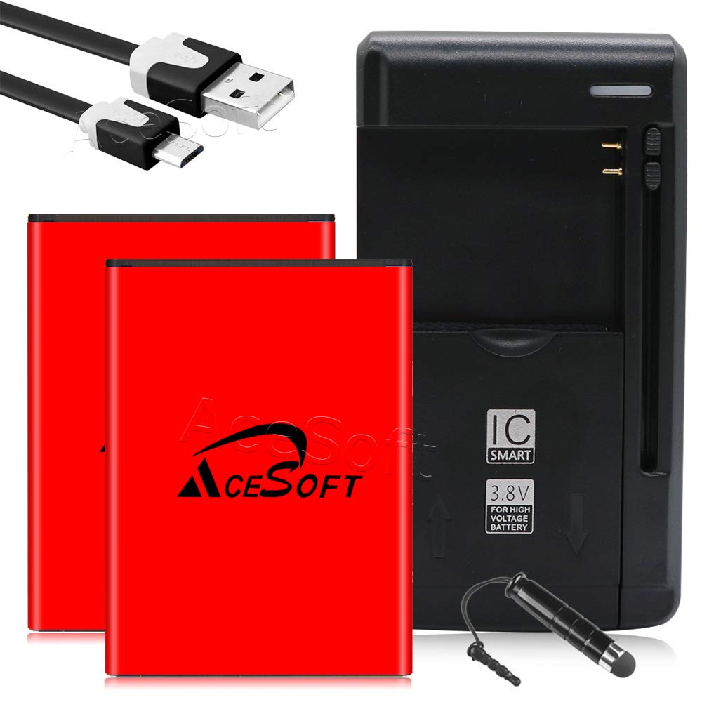 Samsung Galaxy S4 Mini Battery Kit - 3500mAh Li-ion Replacement Battery with Travel Charger (2 Batteries + 1 Charger) - Compatible with SGH-i257 AT&T Model - Perfect for Travel, Business & Emergency Power Backup