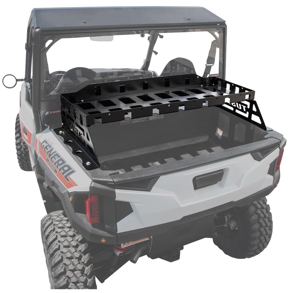 Tusk Cargo Rack - Heavy Duty Black Powder Coated Motorcycle Luggage Rack for Adventure & Off-Road Bikes - Perfect for Long Distance Touring & Off-Grid Camping