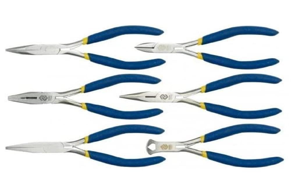 6-Piece Mini Pliers Set - 125mm Precision Electronics Tools for DIY, Jewelry Making & Crafting (Model 42309) - Perfect for Small Repairs, Hobby Projects & Detailed Work