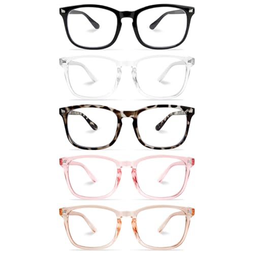 5pack Clear + Coffee + Pink + Black + Leopard