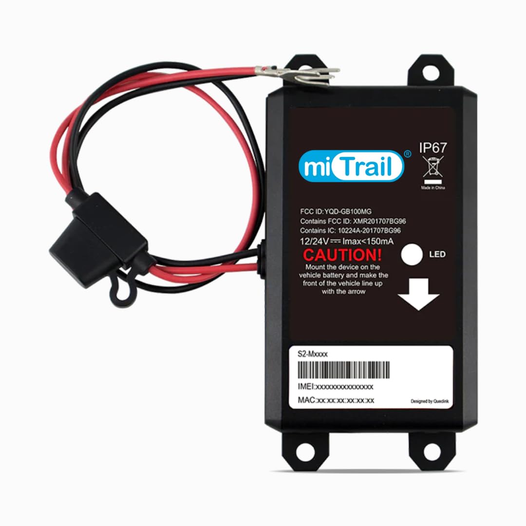 miTrail MVT-2020 4G LTE GPS Tracker for Vehicles - Waterproof, Real-Time Tracking for Cars, Trucks & RVs - US & Canada Coverage with 1-Year Warranty | Perfect for Fleet Management, Personal Vehicle Security & Road Trip Safety