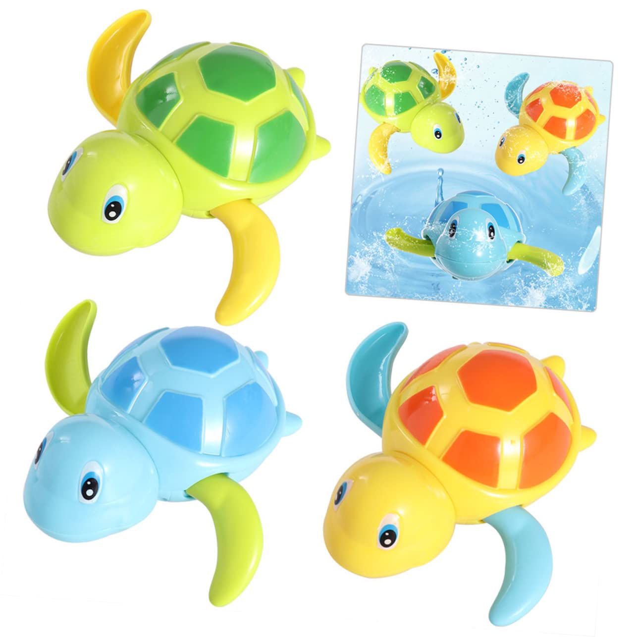 FOYTOKI 6-Pack Yellow Bath Toys for Toddlers - Floating Rubber Duckies & Animal Bobbers for Bathtime Fun, Sensory Play & Baby Bath Time Gifts (Ideal for Ages 1-3)