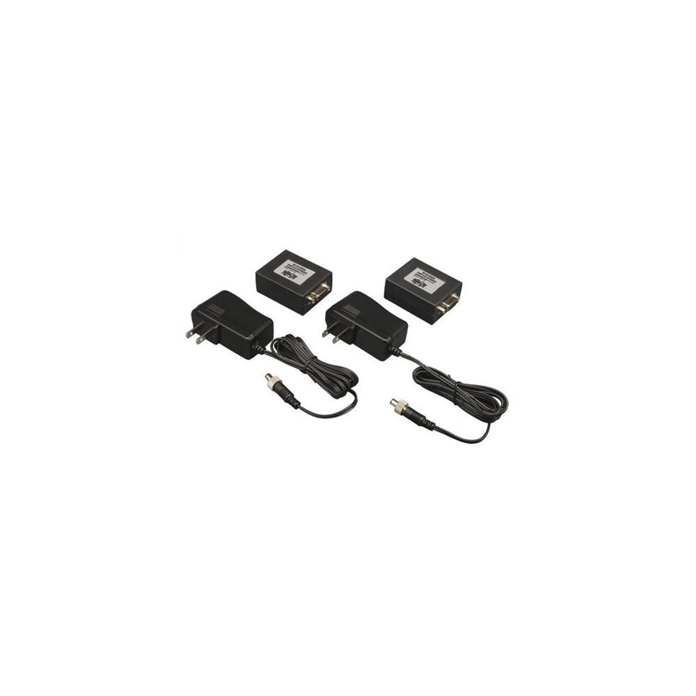 Tripp Lite B165-101 RS232 Extender - Serial over Cat5/Cat6 Ethernet Extender with Transmitter & Receiver (Black) - Ideal for Industrial Automation, POS Systems & Long-Distance Data Transmission
