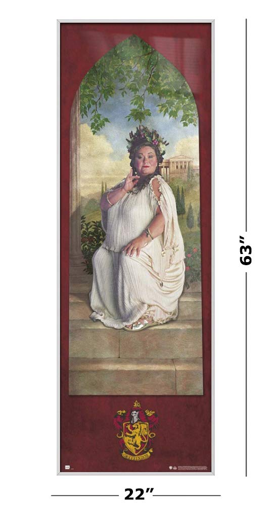 Harry Potter Framed Movie Poster - The Fat Lady Gryffindor House Version 2 - 21x62 Inch Wall Art Decor for Living Room, Bedroom, Game Room & Harry Potter Fan Collection